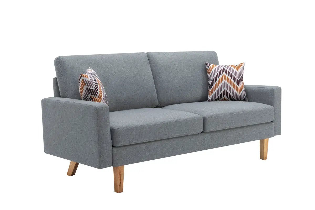 Bahamas - Minimalistic Sofa With 2 Throw Pillows by HouseOfZazla