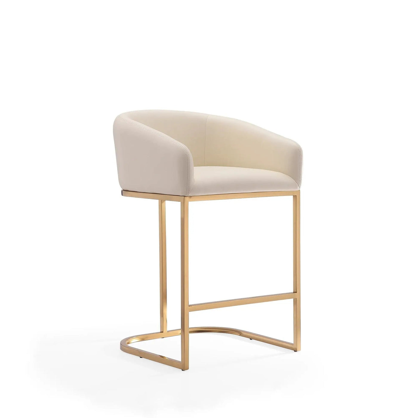 Mid-Century Modern Stool With Steel Base by HouseOfZazla