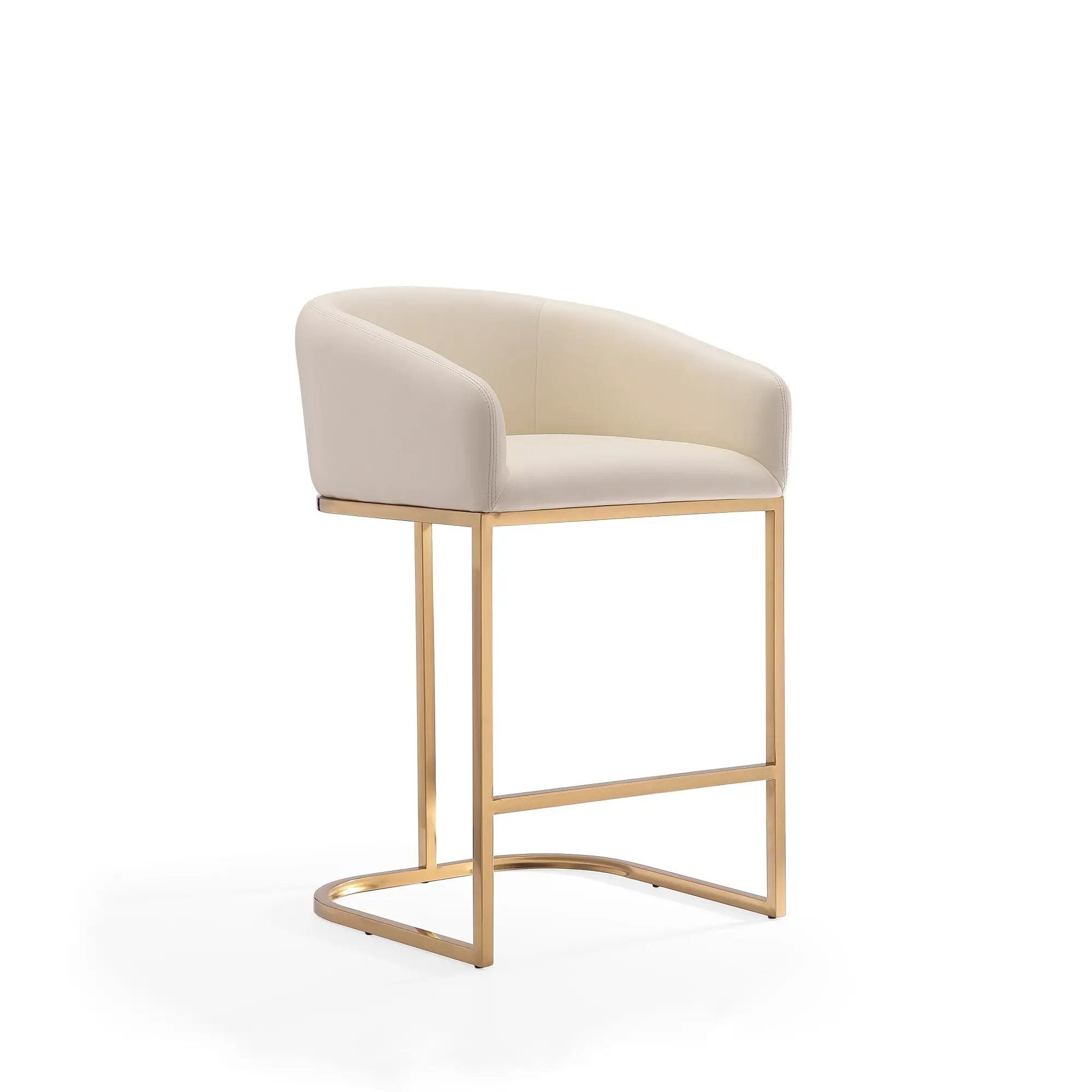 Mid-Century Modern Stool With Steel Base by HouseOfZazla