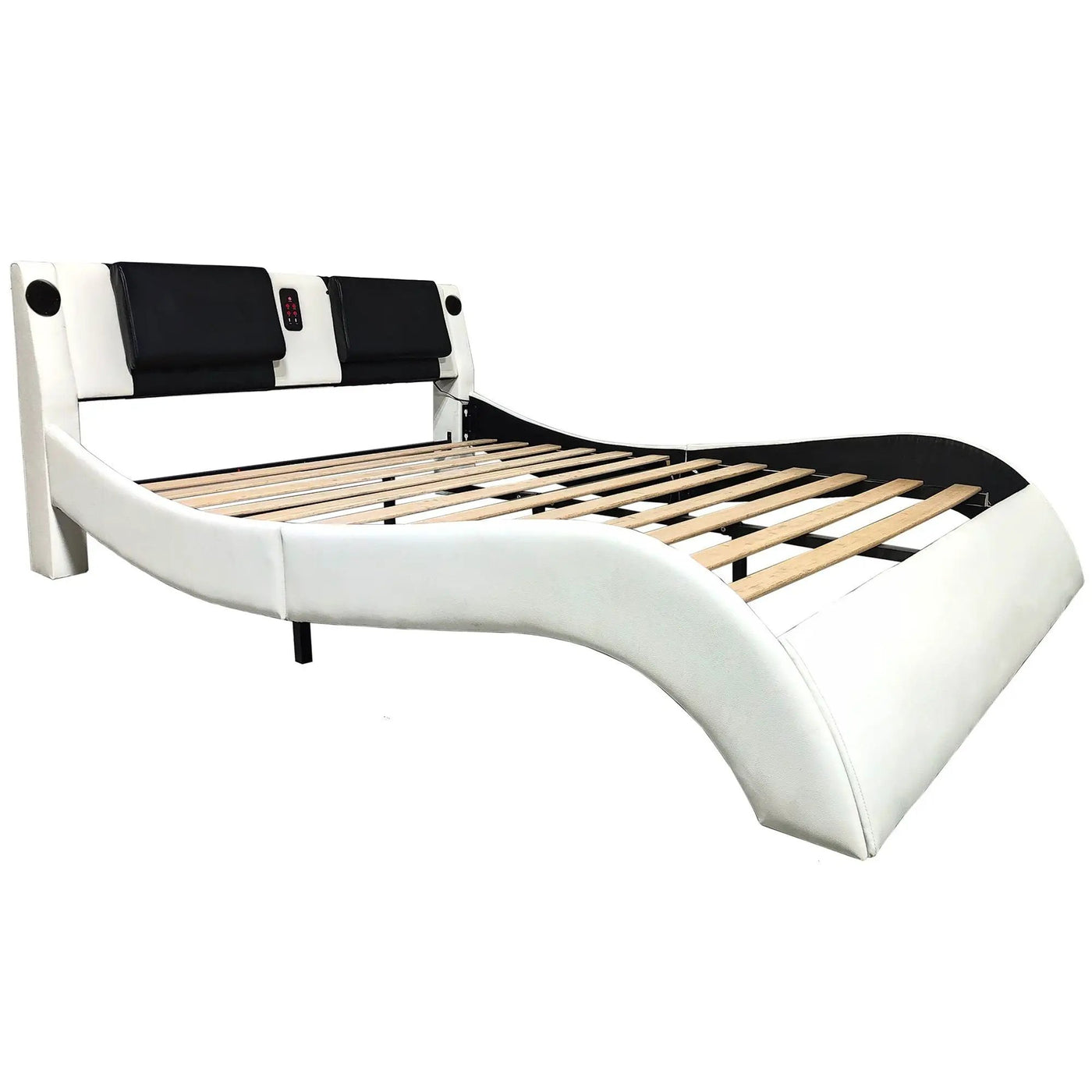 Platform Bed Frame With LED Lighting, tooth Music, Vibration Massage by Unique Piece Furniture