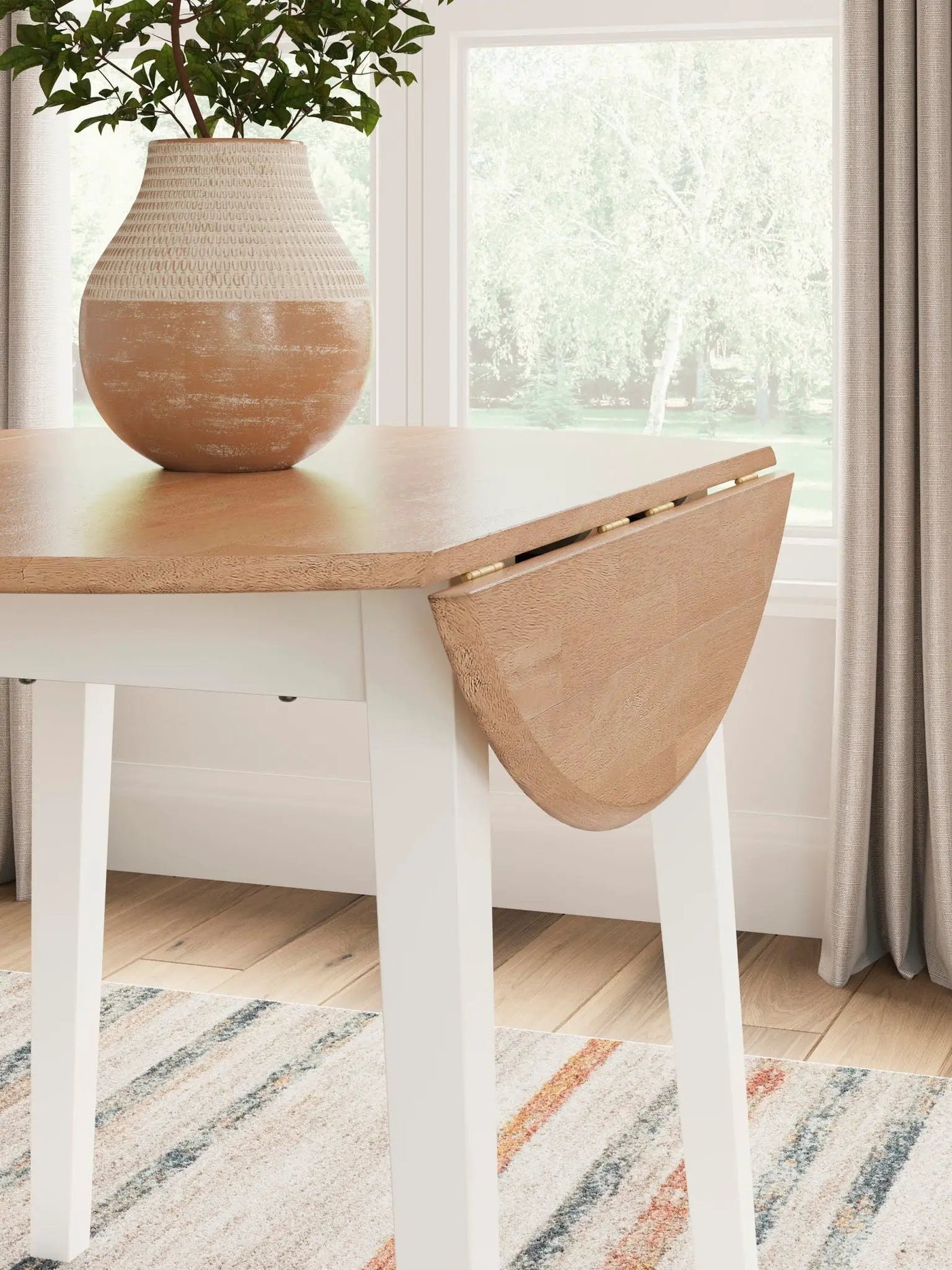 Gesthaven - Round Dining Room Drop Leaf Table by Unique Piece Furniture