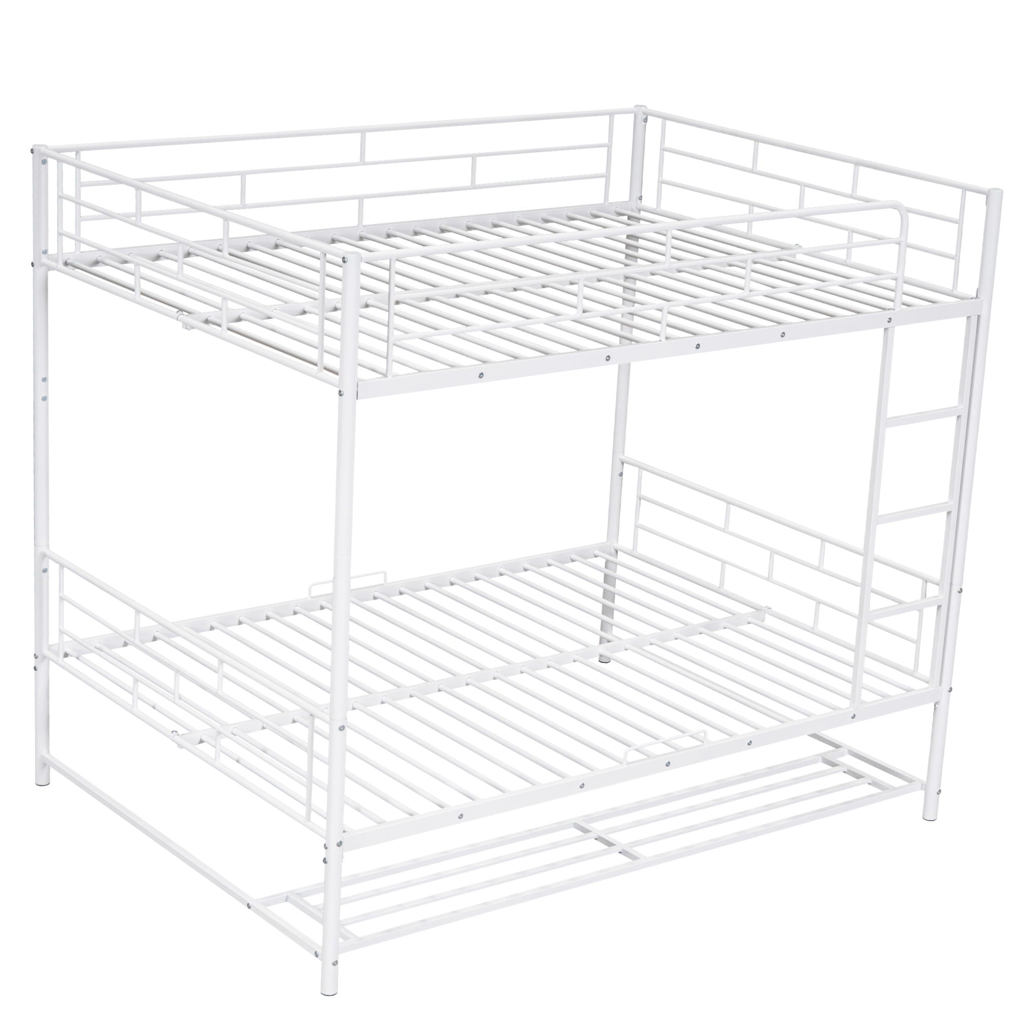 Metal Bunk Bed With Shelf And Guardrails by HouseOfZazla