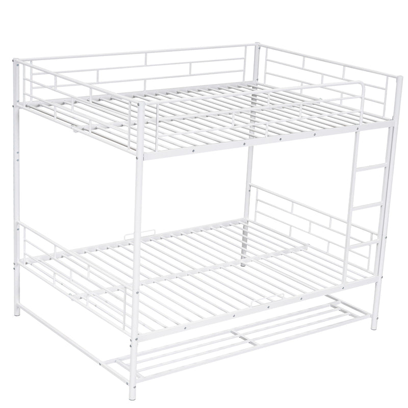 Metal Bunk Bed With Shelf And Guardrails by HouseOfZazla