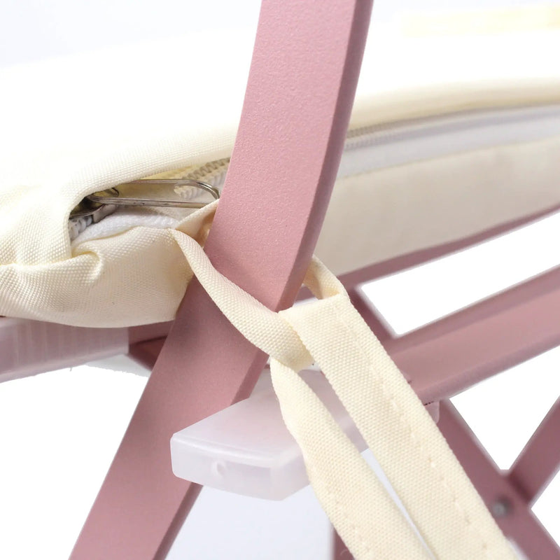 3 Pieces Patio Bistro Balcony Metal Chair Table Set - Pink by HouseOfZazla