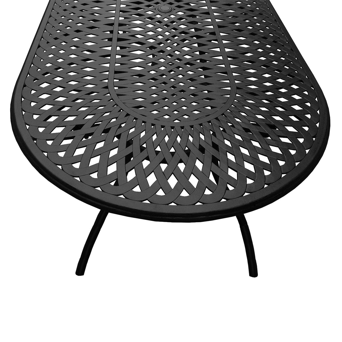 Outdoor Aluminum 9pc Large Oval Patio Dining Set and Eight Chairs by Sharicks
