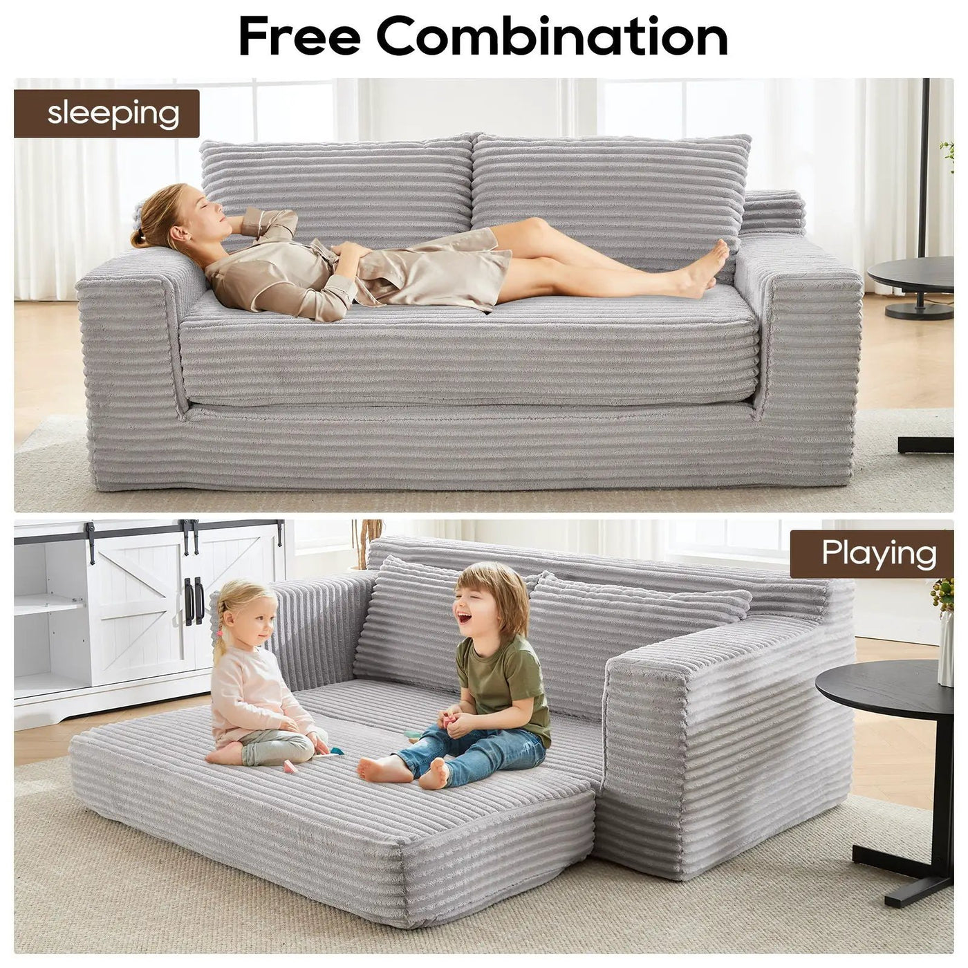 Convertible Loveseat Sofa Bed With Memory Foam & Steel Frame by Unique Piece Furniture