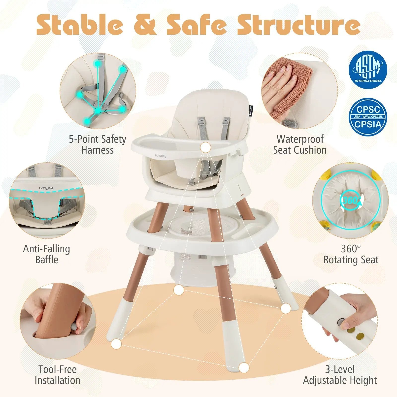 16-in-1 Baby High Chair with Activity Center and Booster Seat for Babies and Toddlers by DirectDeals