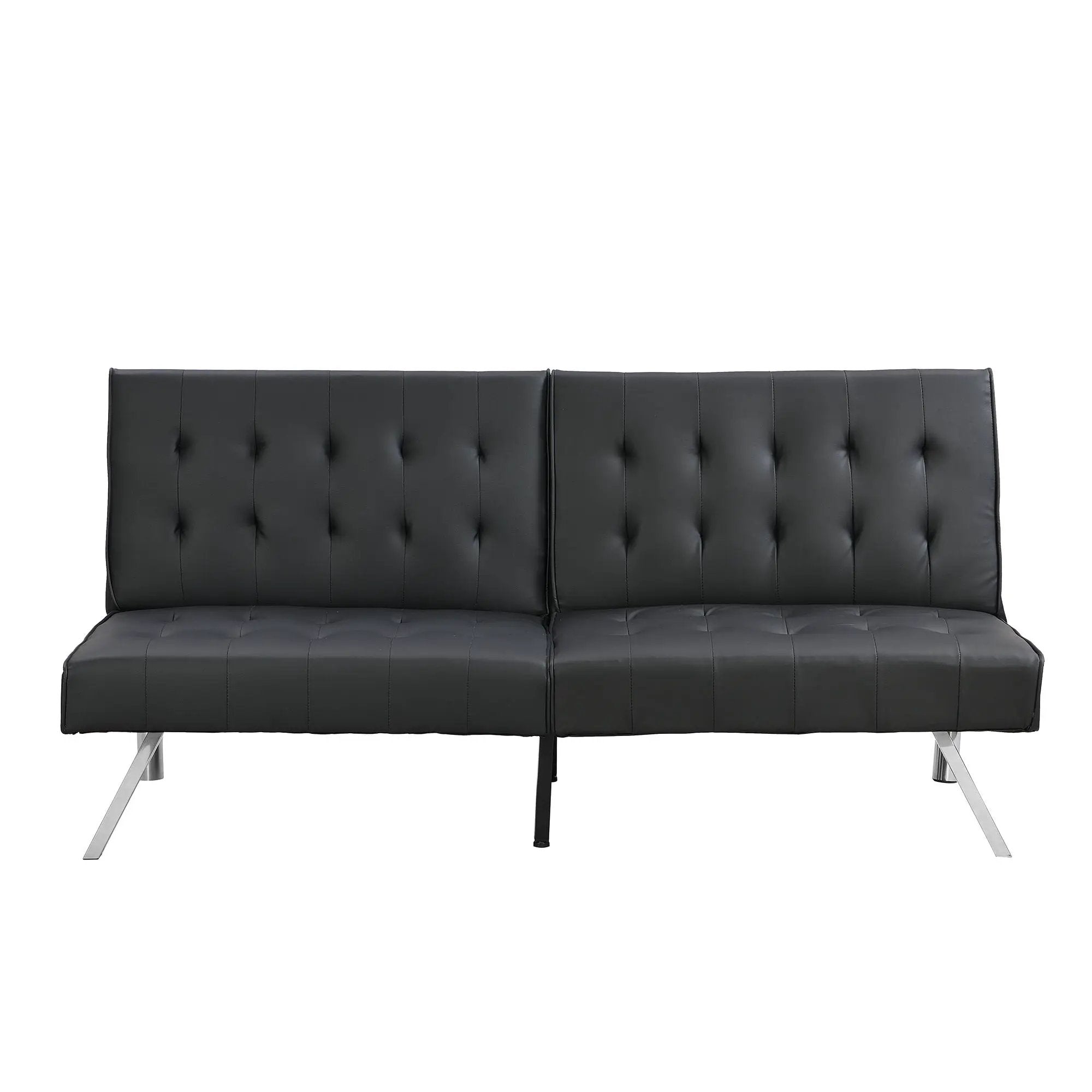 Contemporary Wood Frame Sofa Bed With Stainless Legs - Black by Unique Piece Furniture