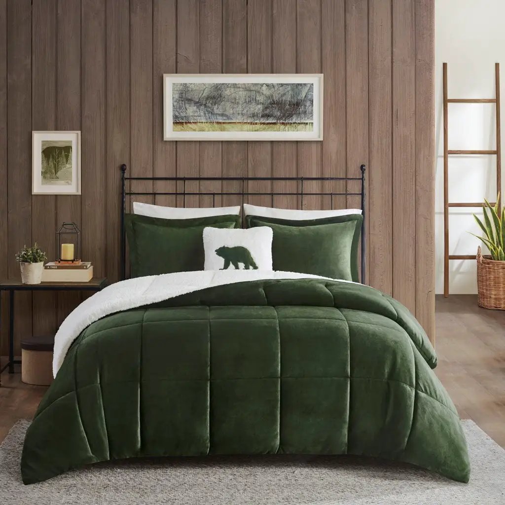 King Plush to Sherpa Down Alternative Comforter Set by HouseOfZazla