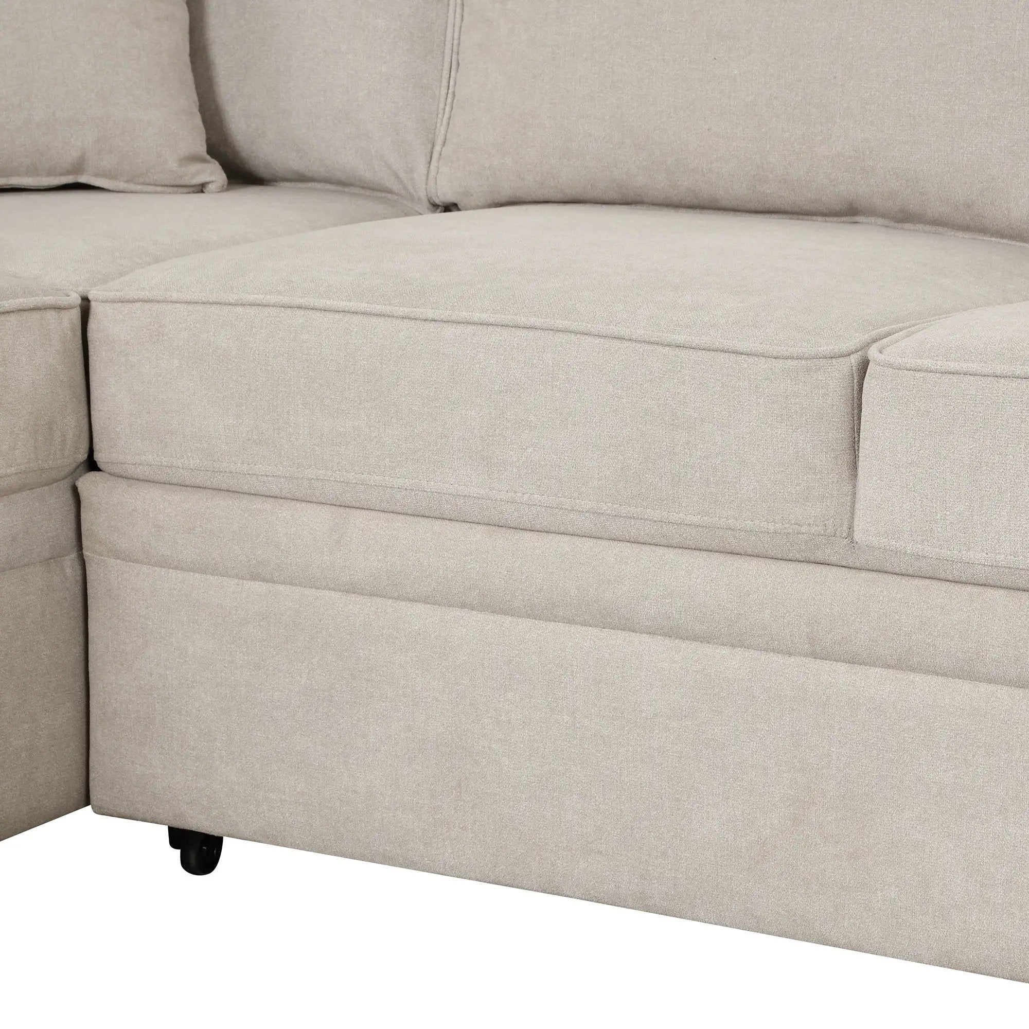 Sleeper Sofa Bed, 2 In 1 Pull Out Sofa Bed L Shape Couch With Storage Ottoman For Living Room, Bedroom Couch And Small Apartment by HouseOfZazla