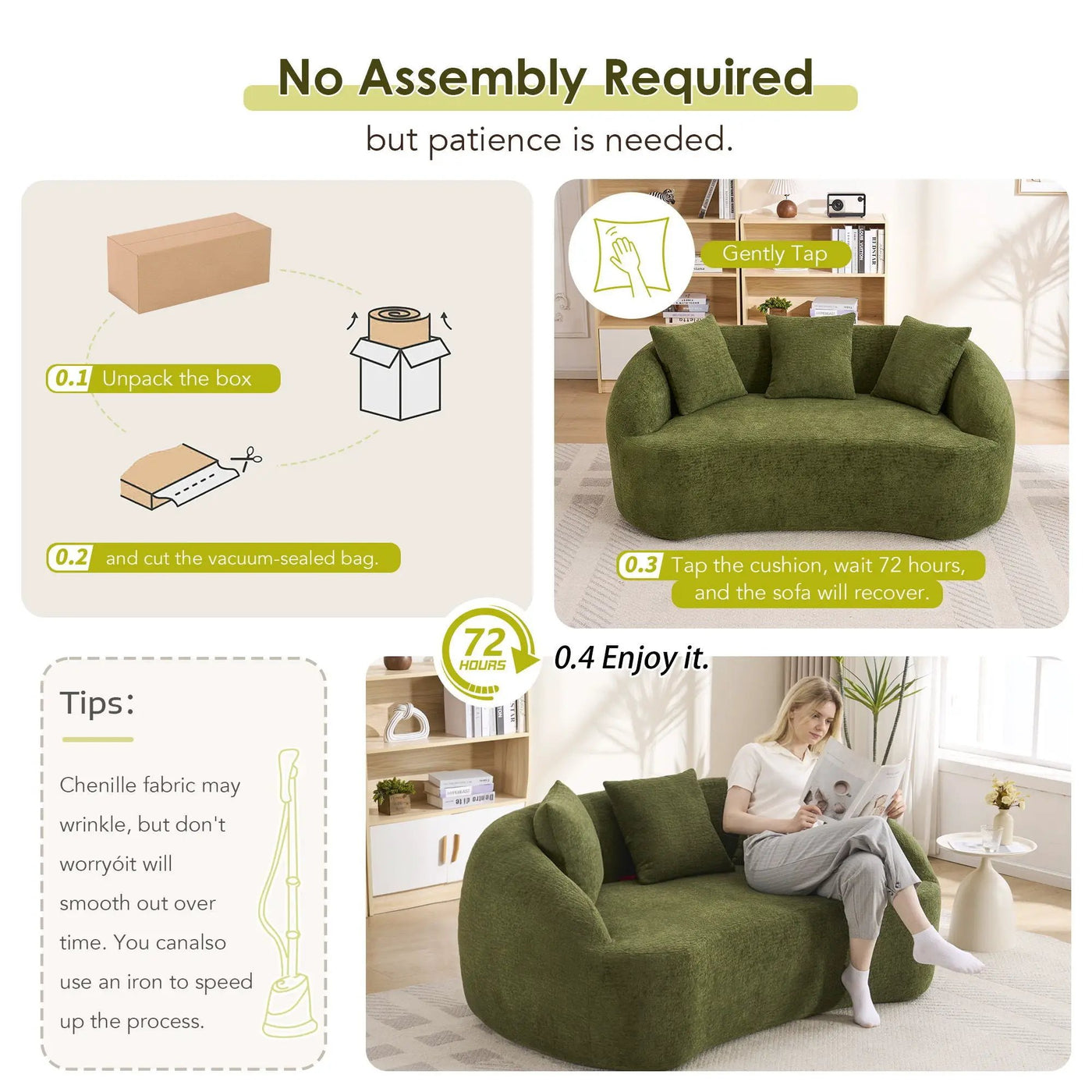Loveseat Sofa, Compact Design For Small Spaces by Unique Piece Furniture