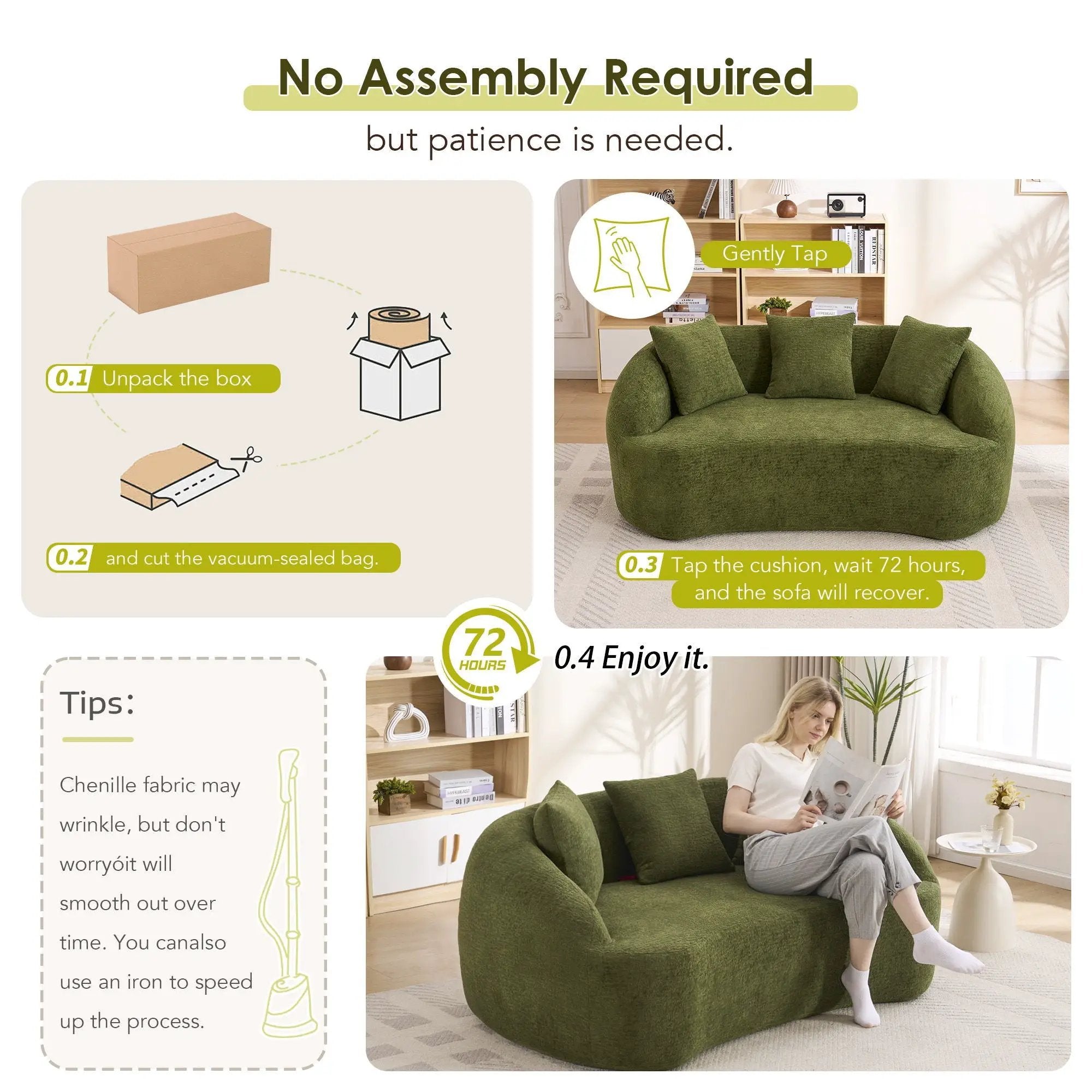 Loveseat Sofa, Compact Design For Small Spaces by Unique Piece Furniture