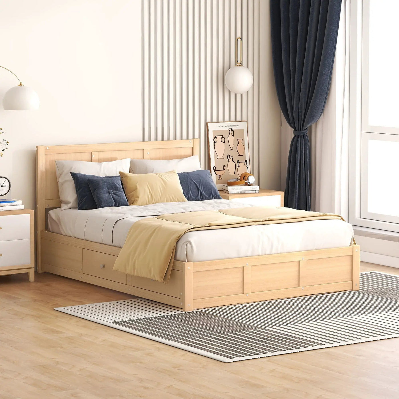 Platform Bed With Underneath Storage And 2 Drawers by HouseOfZazla