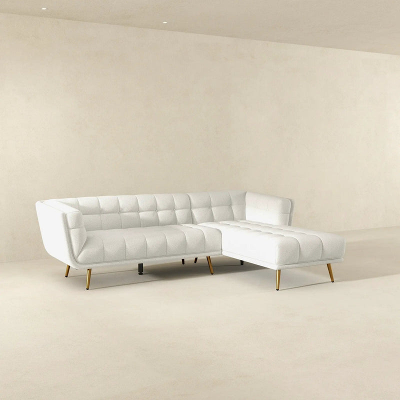 Addison - L Shape Sectional Sofa Tufted by HouseOfZazla