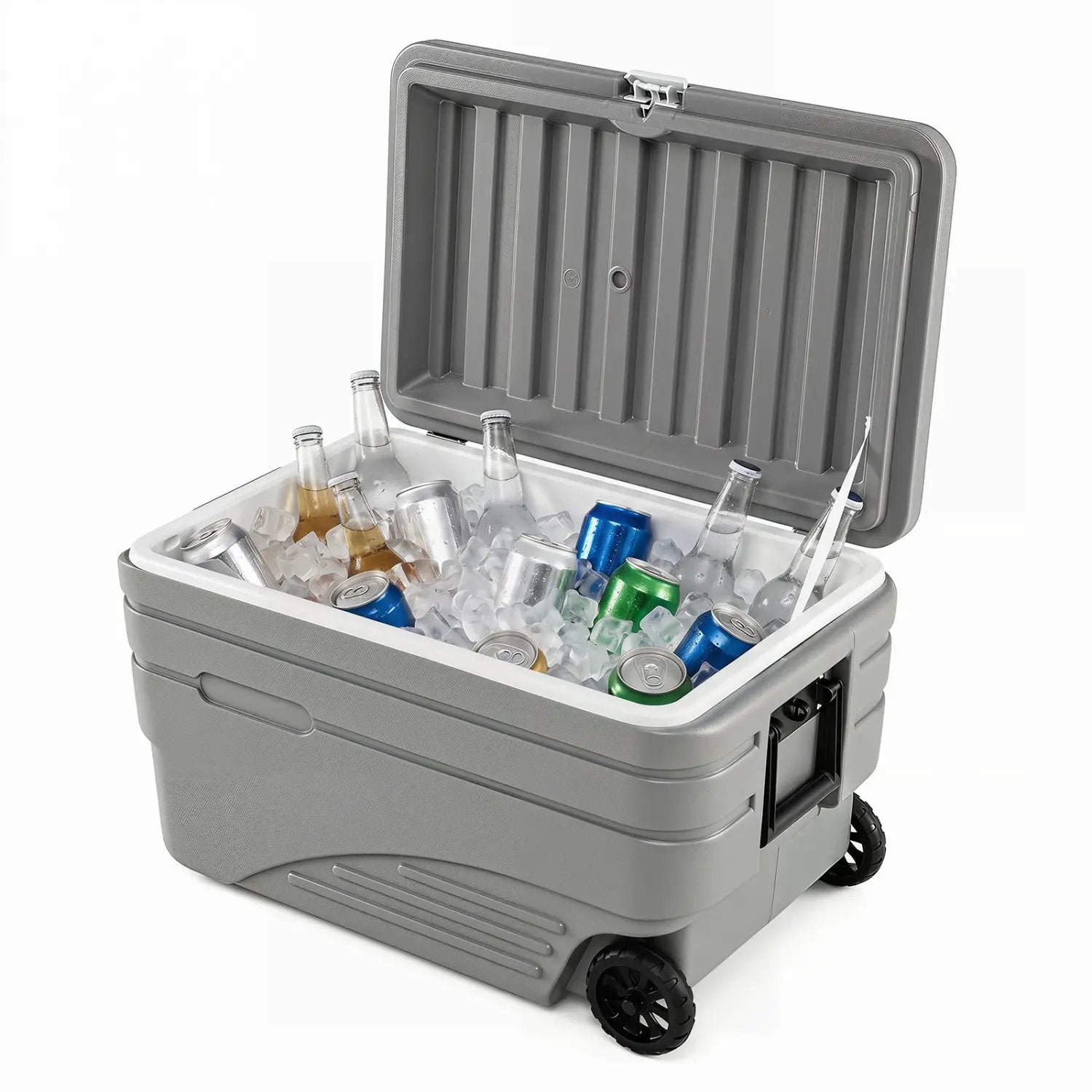 103 Quart Wheeled Cooler with Pull Handle and Drain Plug by DirectDeals