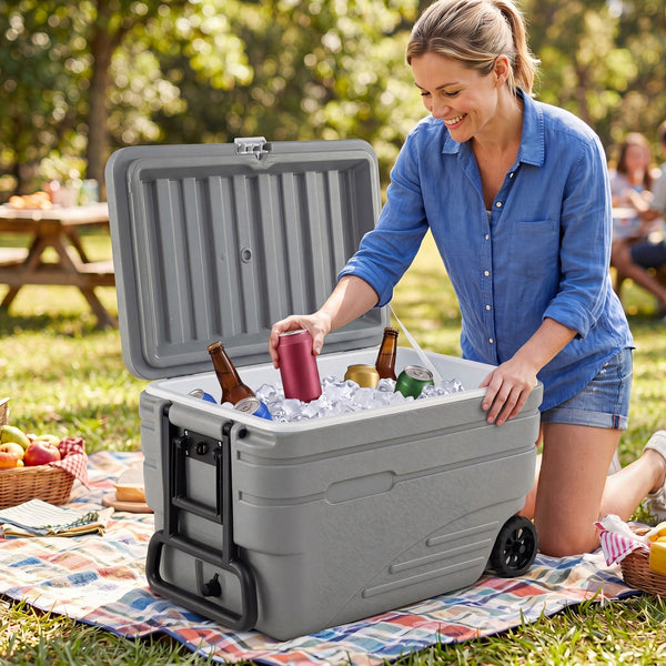 103 Quart Wheeled Cooler with Pull Handle and Drain Plug, photo 2 of 8