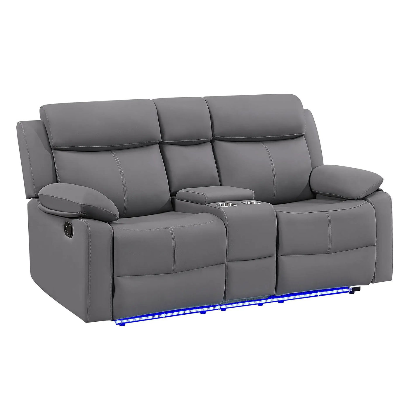 Blanche - Console Reclining Loveseat With LED Lights And Speakers by Unique Piece Furniture