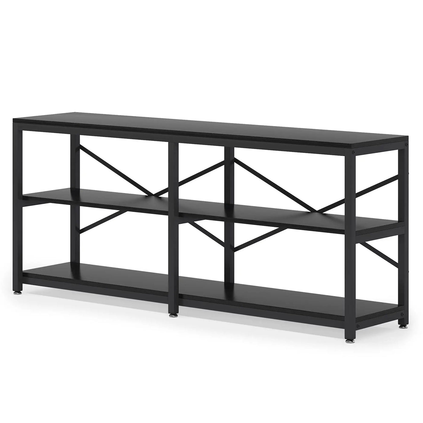 Console Table With X Back Design, Extra Long Storage by HouseOfZazla