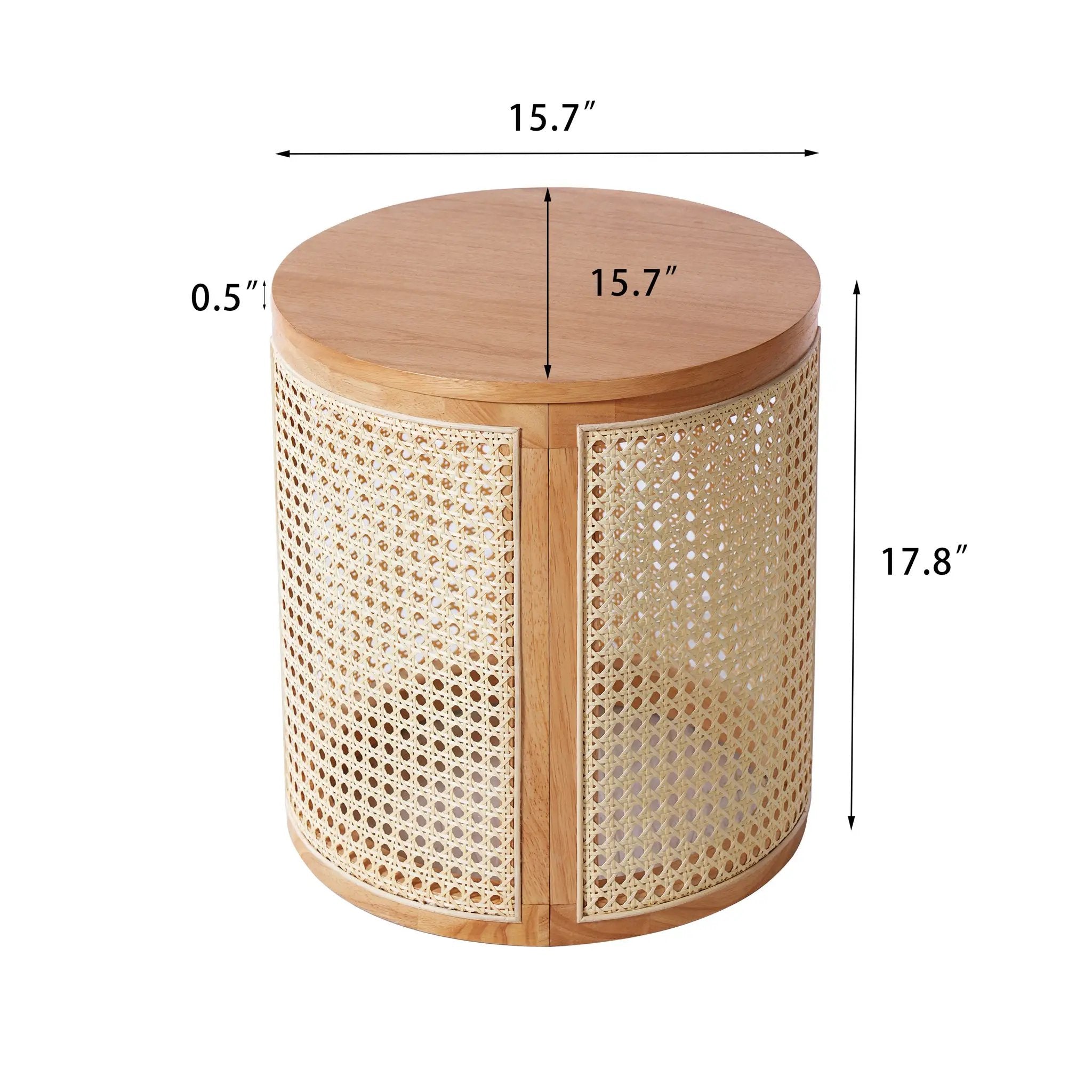 Rubber Solid Wood Side Table by BLAKHOM