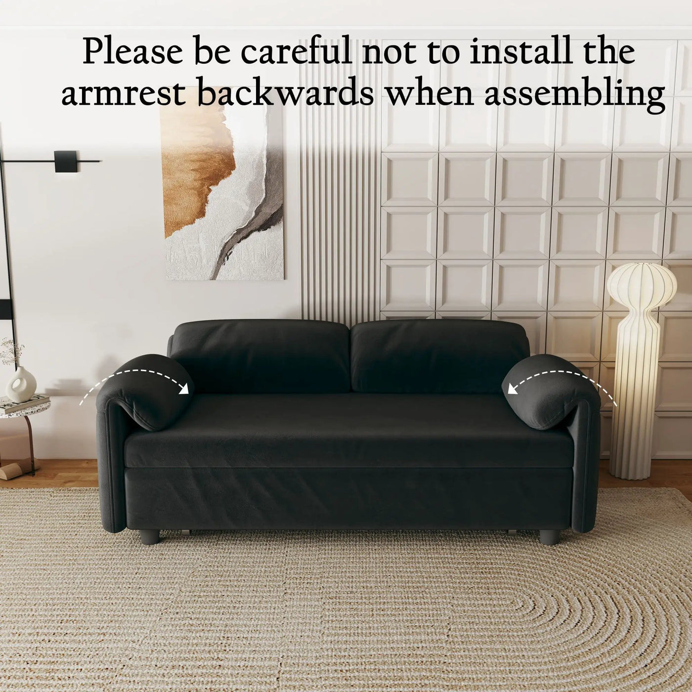 Sofa, Dual Purpose Lounge With Retractable Queen Size Bed by HouseOfZazla