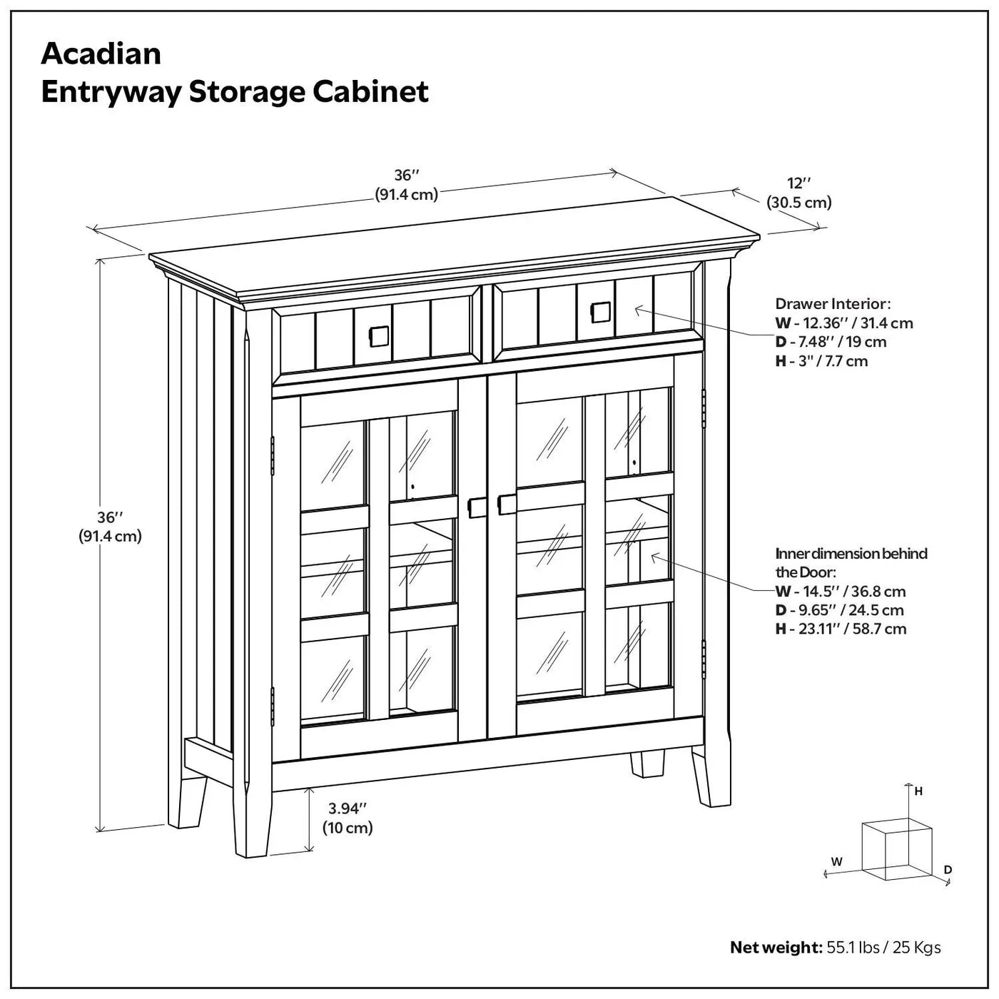 Acadian - Handcrafted Entryway Storage Cabinet by HouseOfZazla