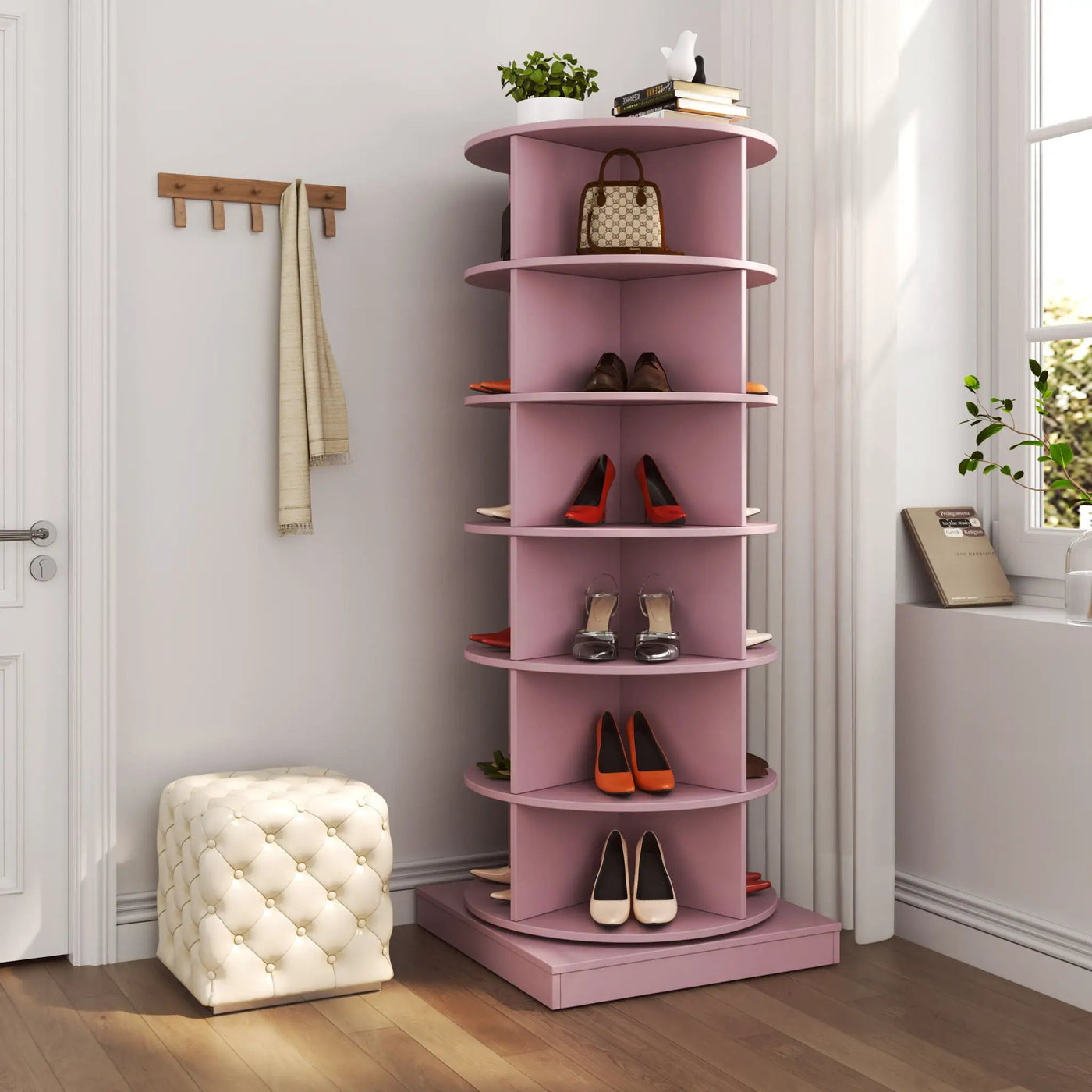 360 Rotating Shoe Cabinet 6 Layers by HouseOfZazla