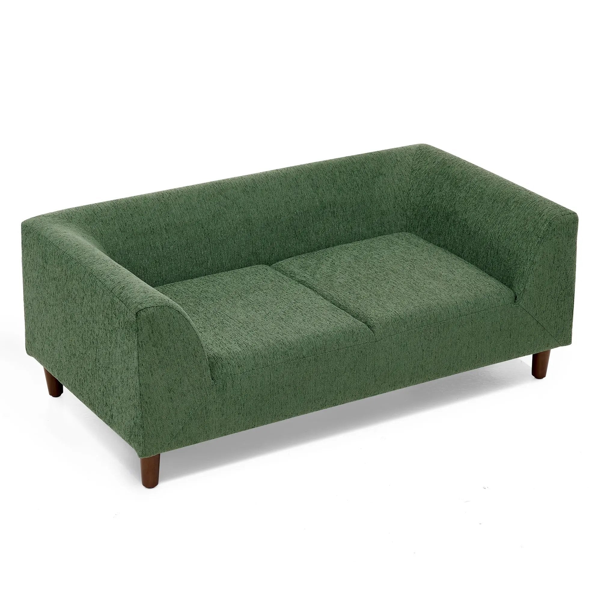 Pet Sofa with Backrest and Armrests - Modern Olive by HouseOfZazla