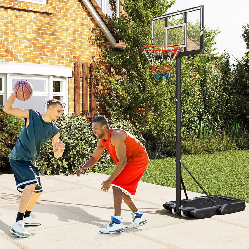 3.3-10 Feet Portable Basketball Hoop Adjustable with Base and Wheels by DirectDeals