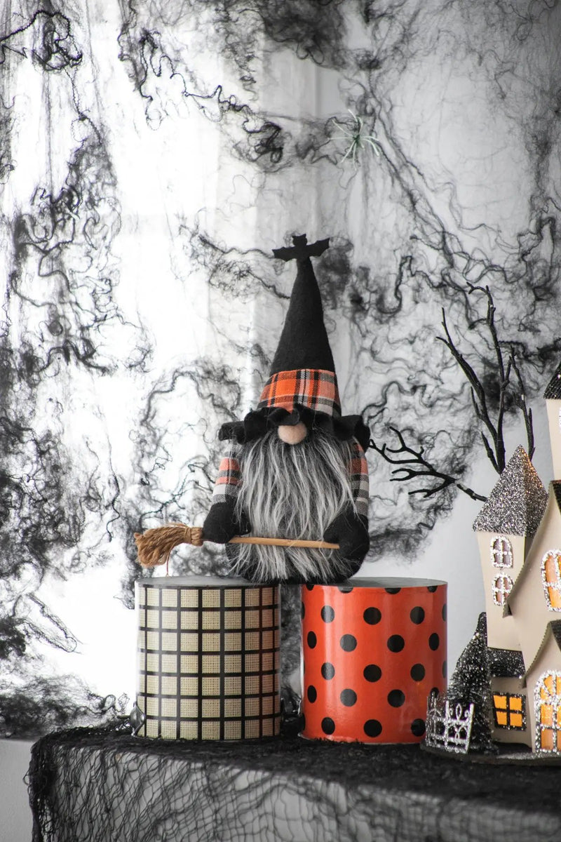 Set of 2, 10.6"H Halloween Gnome Decor by HouseOfZazla