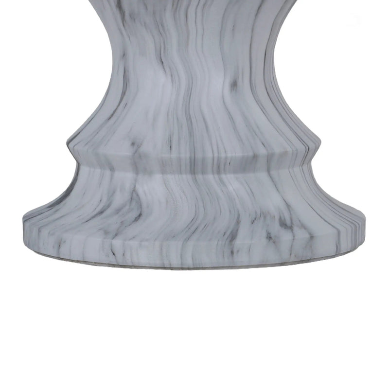 Geometric Round Outdoor End Table - Marble by HouseOfZazla