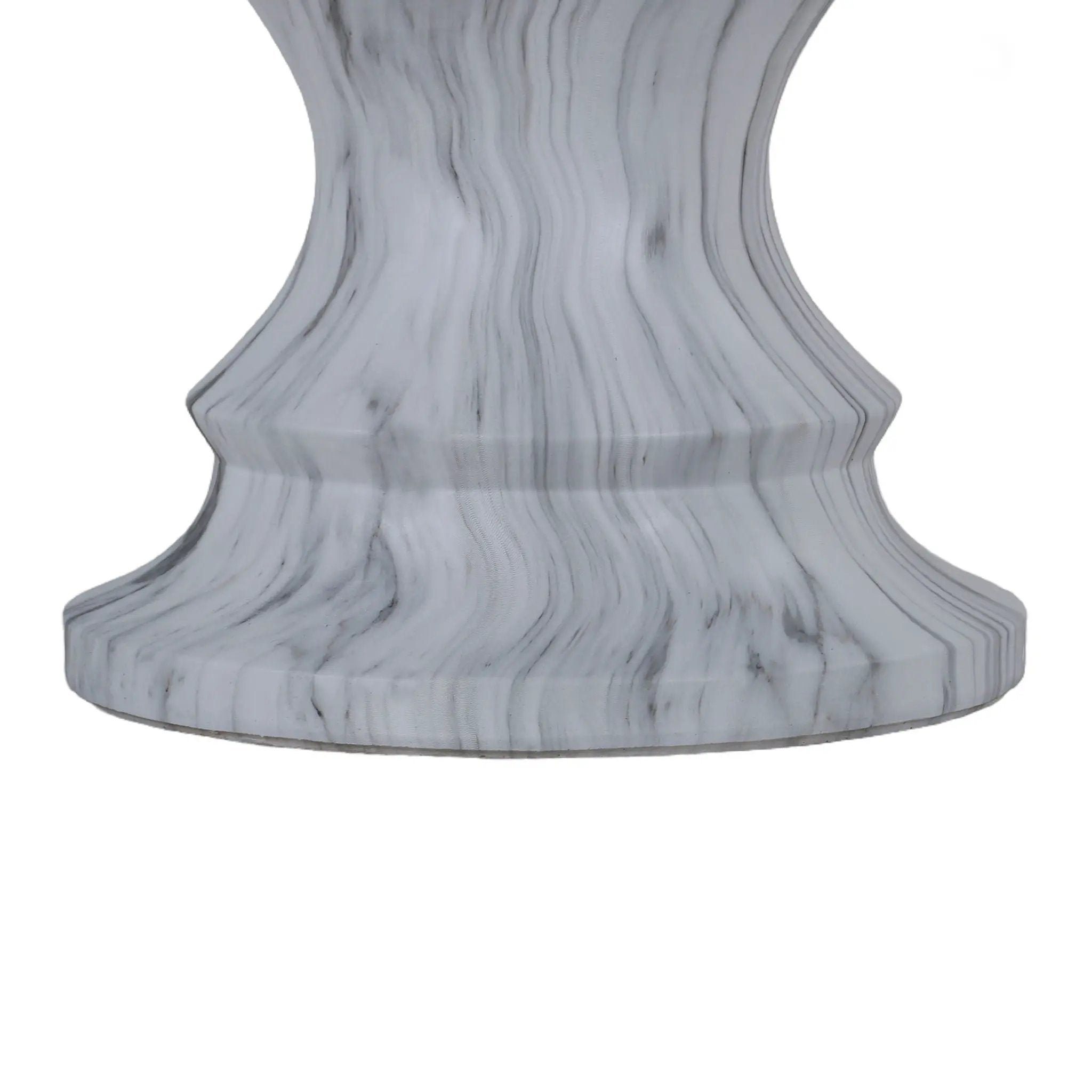 Geometric Round Outdoor End Table - Marble by Unique Piece Furniture