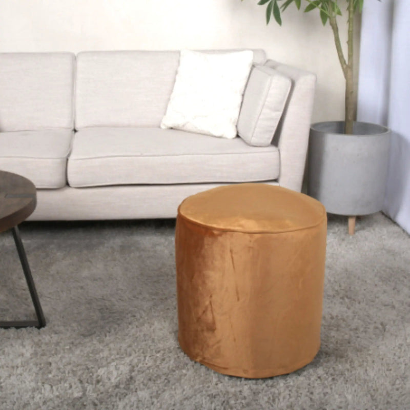 Shimon - Cylinder Pouf Ottoman And Floor Cushion by Unique Piece Furniture