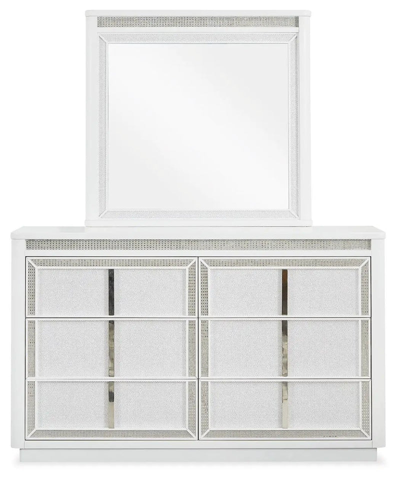 Chalanna - Dresser And Mirror - White by Unique Piece Furniture