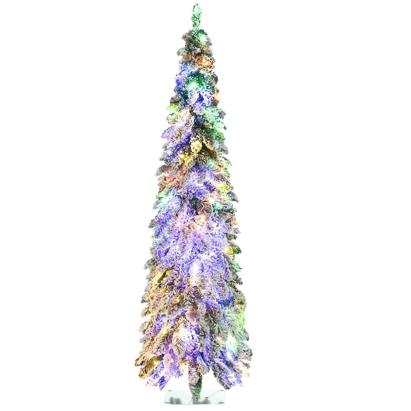 HOMCOM 6Ft Tall Prelit Pencil Artificial Christmas Tree by HouseOfZazla