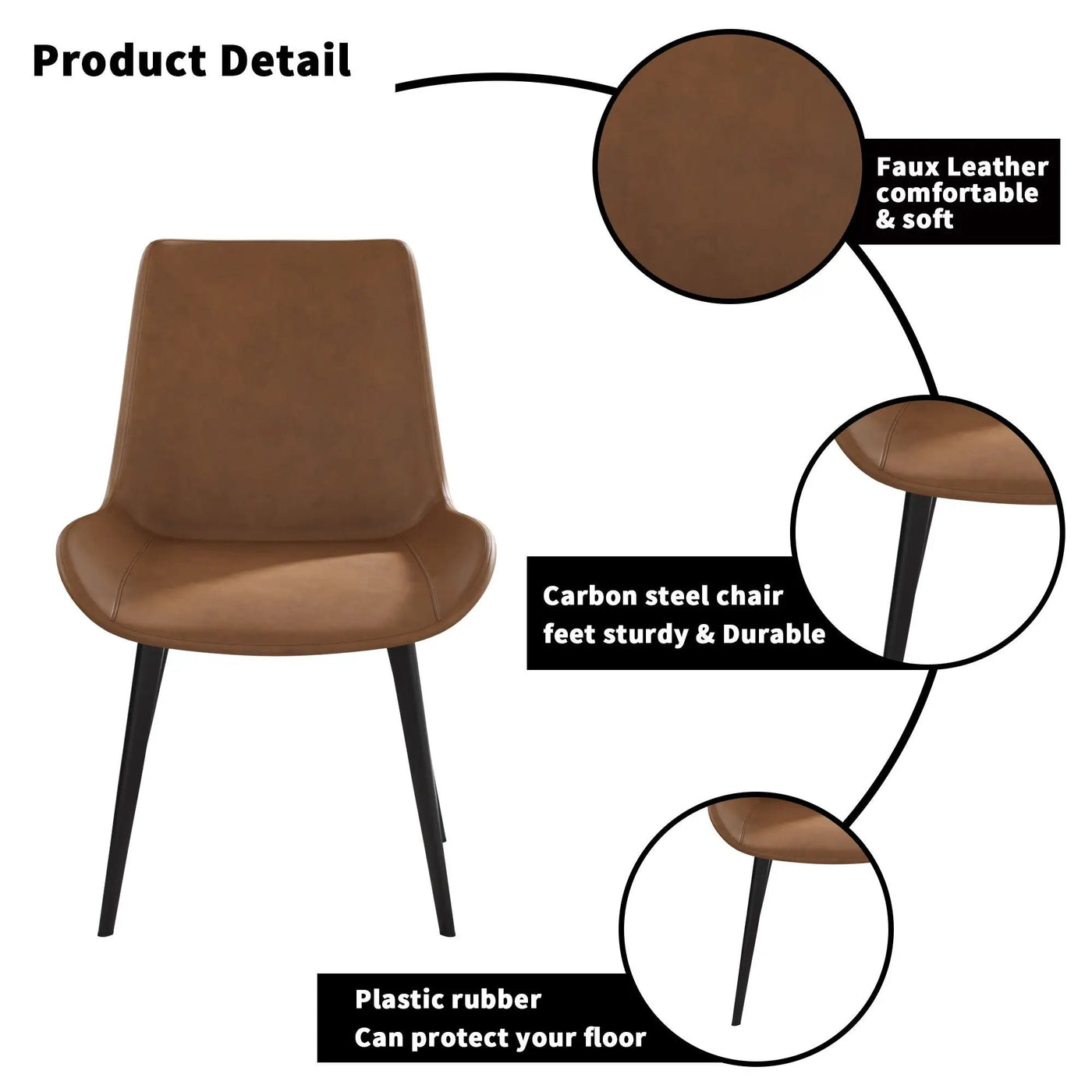 Modern Dining Chair Living Room Metal Leg Dining Chair (Set of 2) by HouseOfZazla