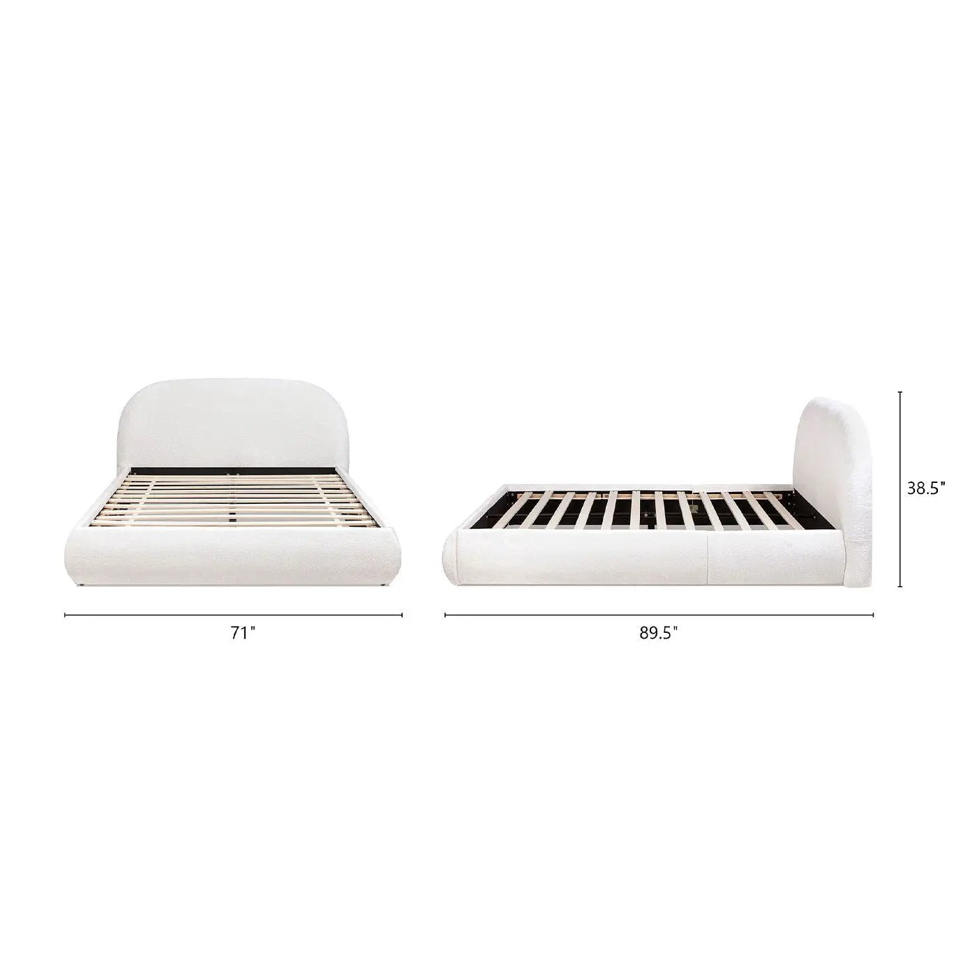 Archie Puffy Grounded - Upholstered Platform Bed by Unique Piece Furniture