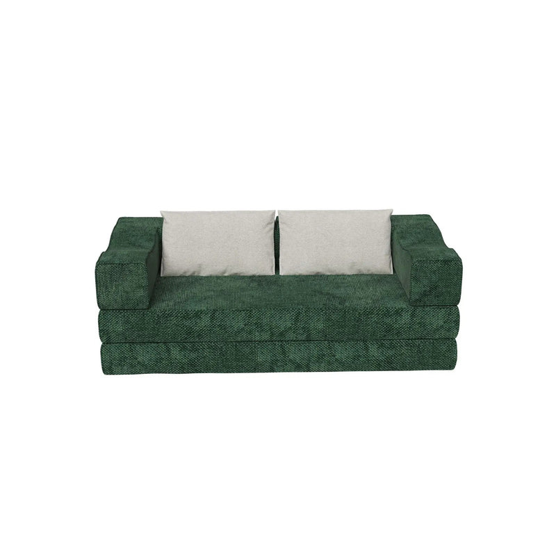 3 Seat Folding Floor Couch & King Size Bed Mattress by HouseOfZazla