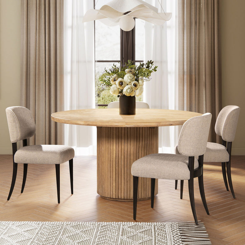 Harriet - Split Back Upholstered Dining Side Chair (Set of 2) - Merino Gray by HouseOfZazla