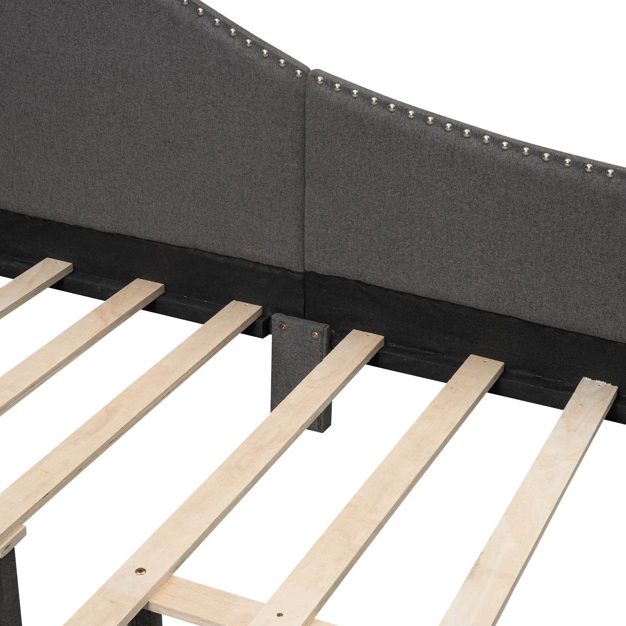 Upholstered Daybed With Headboard And Armrest, Support Legs by Unique Piece Furniture