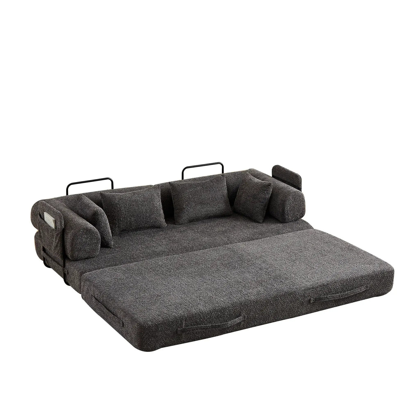 Convertible Sleeper Sofa Bed With Cylindrical Pillow by HouseOfZazla