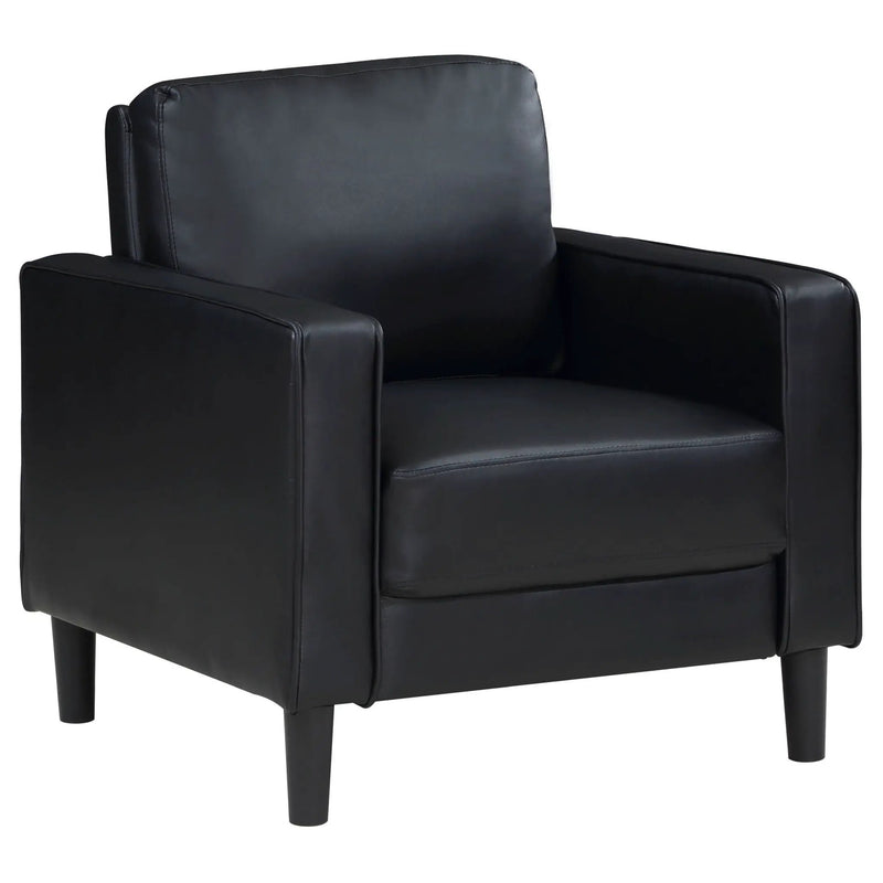 Ruth Upholstered Track Arm Accent Chair Black by Unique Piece Furniture