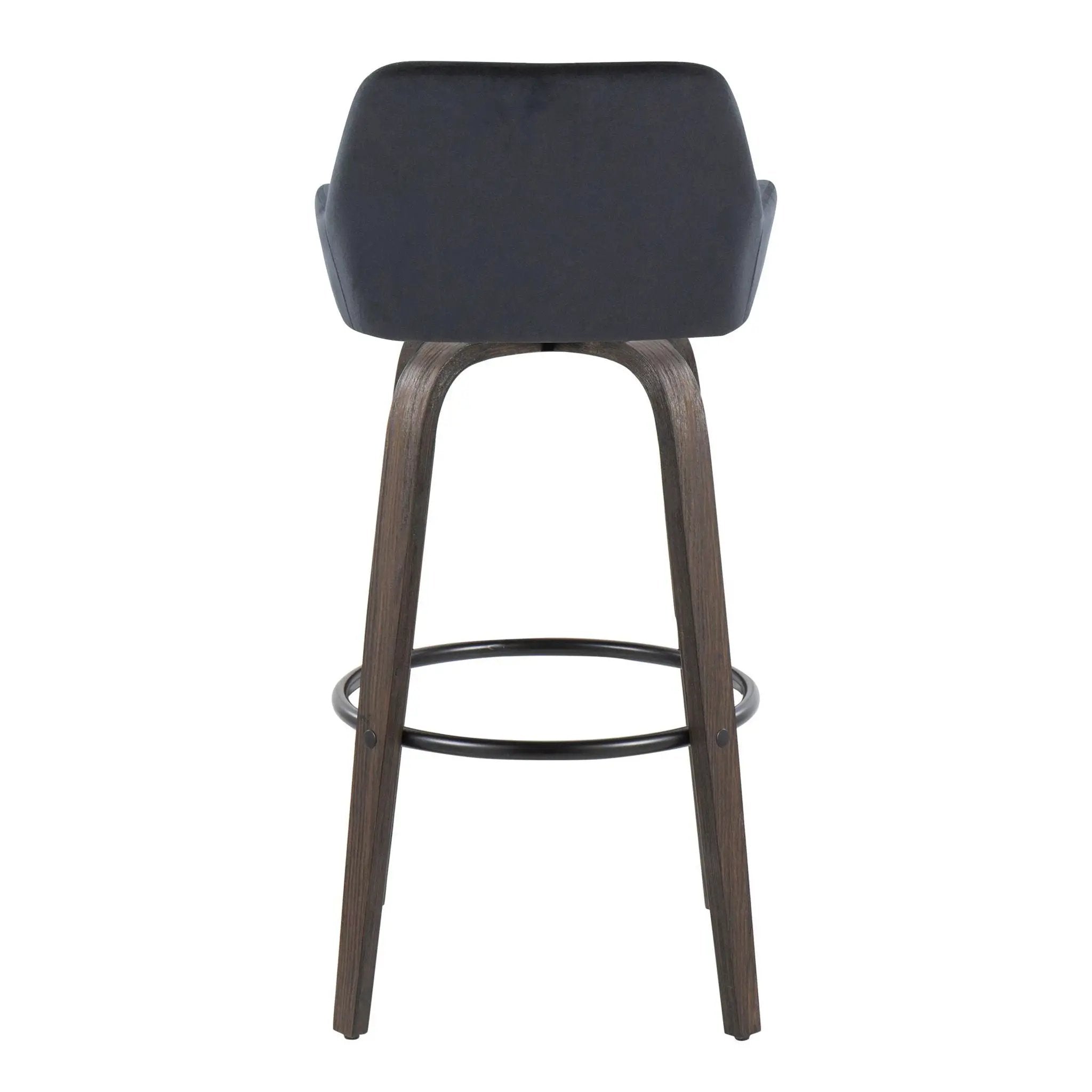 Daniella - Contemporary Fixed Height, Barstool With Swivel With Round Footrest (Set of 2) by Unique Piece Furniture