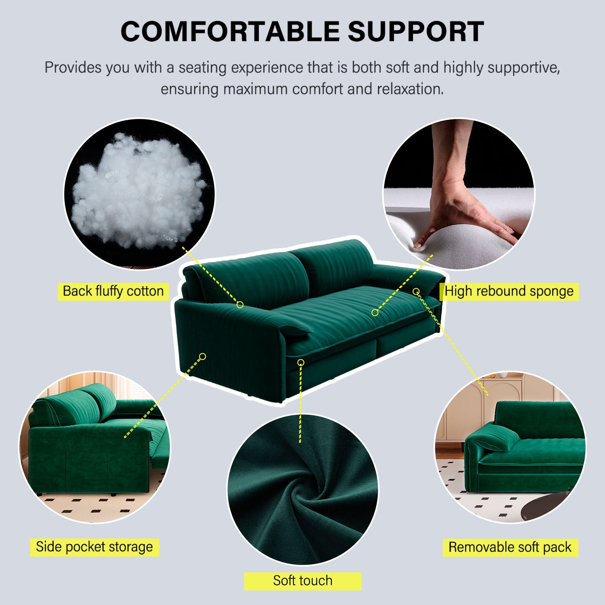 Queen Pull Out 3 In 1 Convertible Sleeper Sofa With Side Storage by HouseOfZazla
