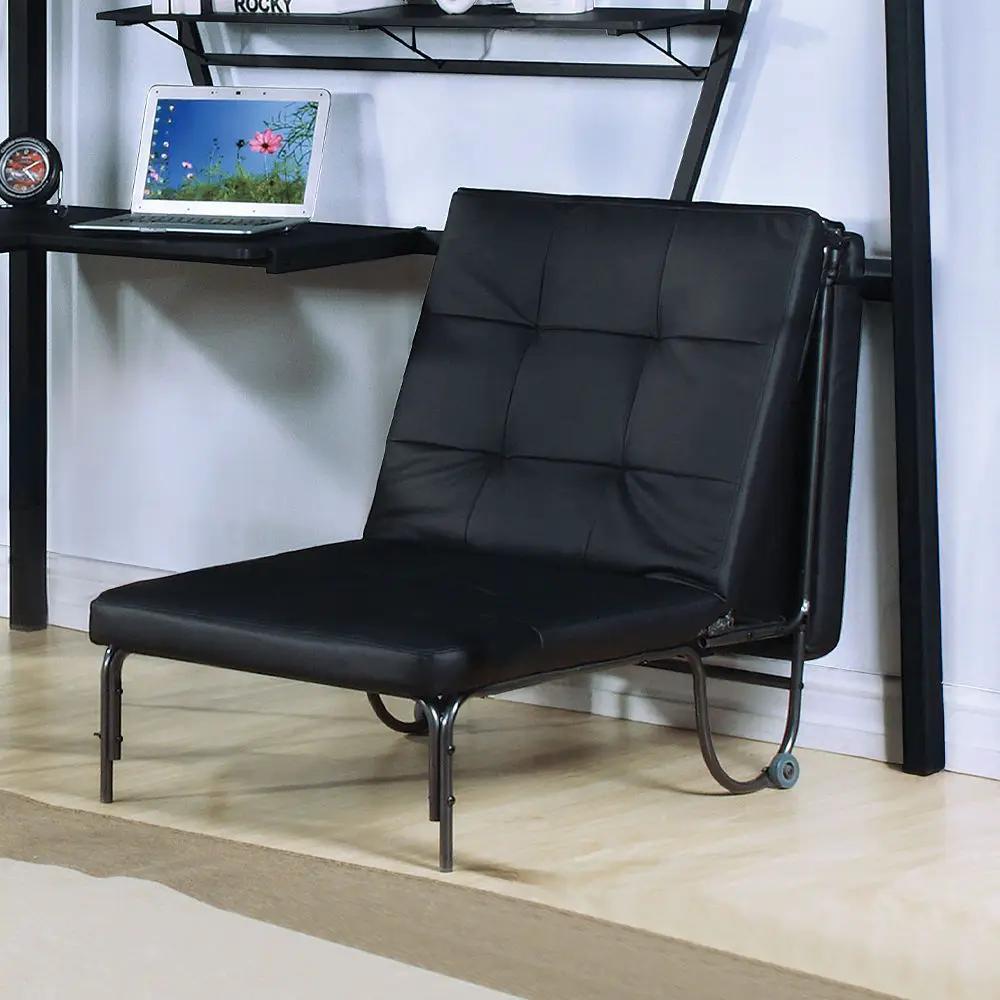 Senon - Adjustable Chair Futon - Silver & Black by Unique Piece Furniture