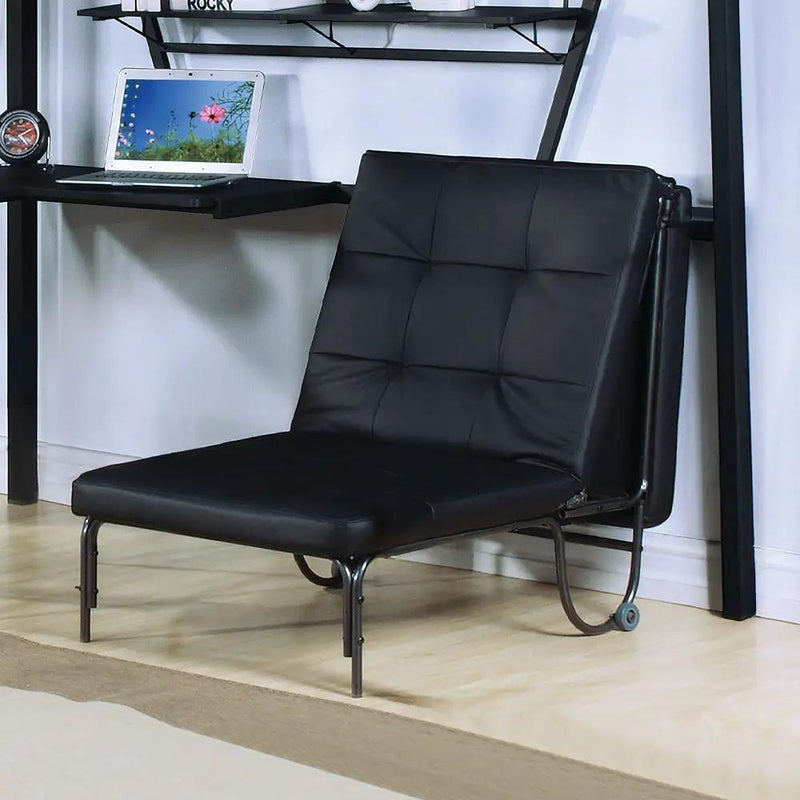 Senon - Adjustable Chair Futon - Silver & Black by Unique Piece Furniture