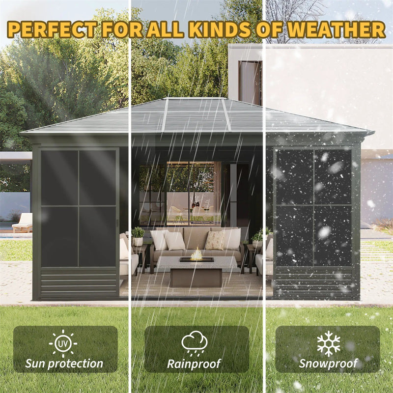 12x14FT Outdoor Sunroom Gazebo by HouseOfZazla
