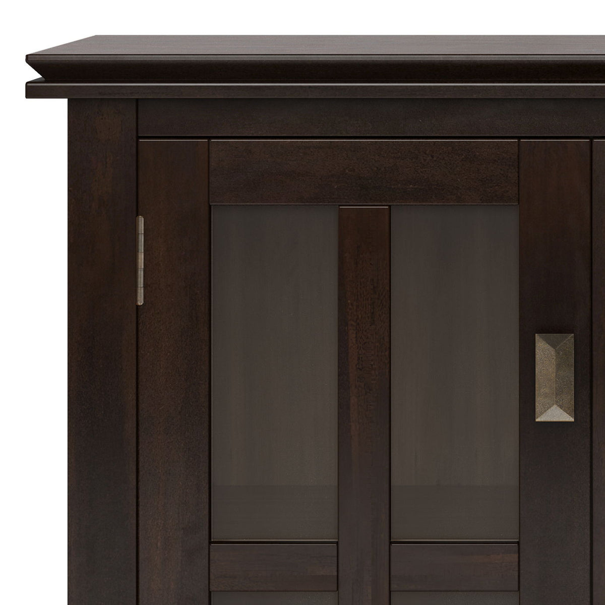 Solid Wood Low Storage Cabinet with Adjustable Shelves - Light Brown or Dark Brown, photo 3 of 17