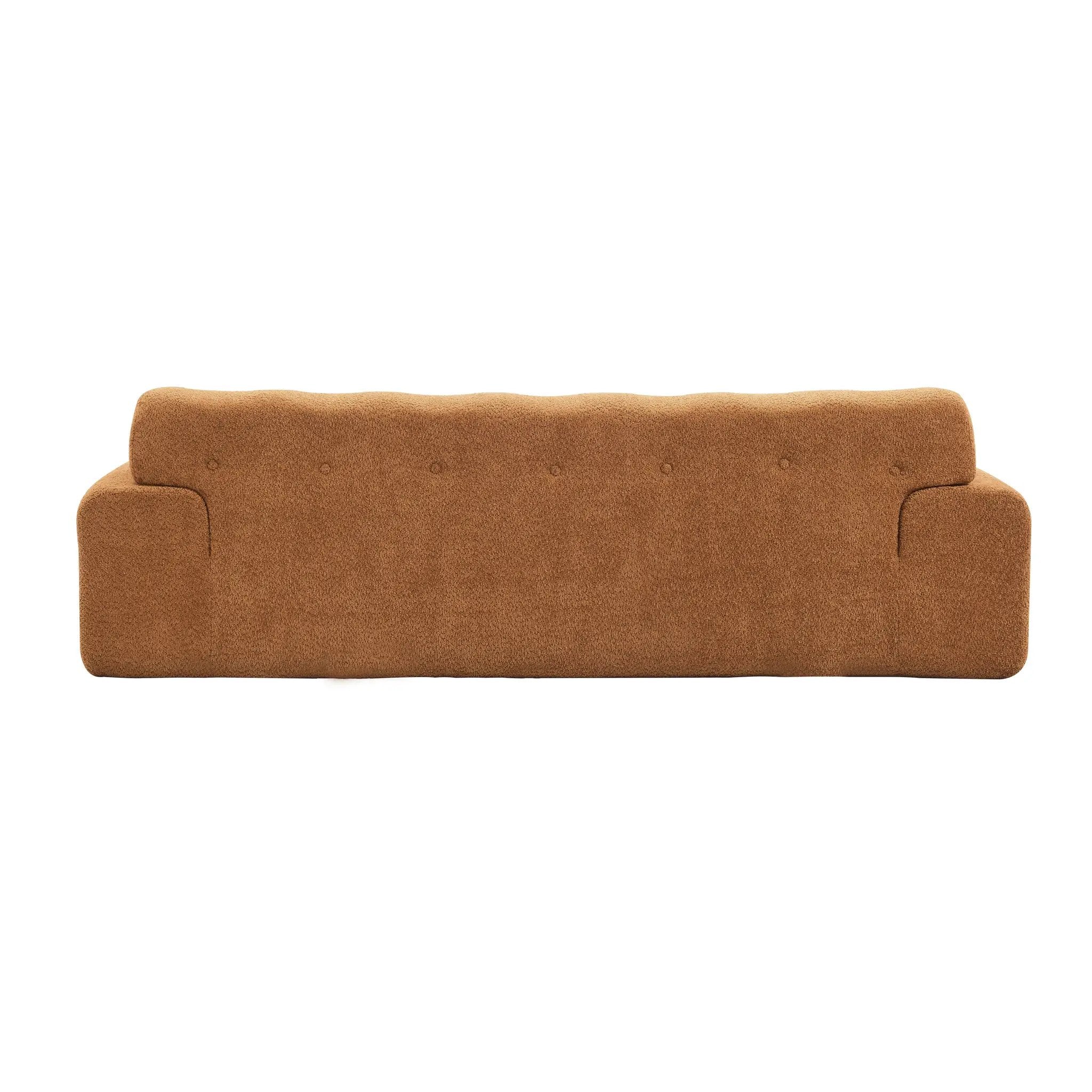 88 in. Cloud 3 Seater Boucle Sofa with Button Tufted Comfy Upholstered Couch, Nomad by HouseOfZazla