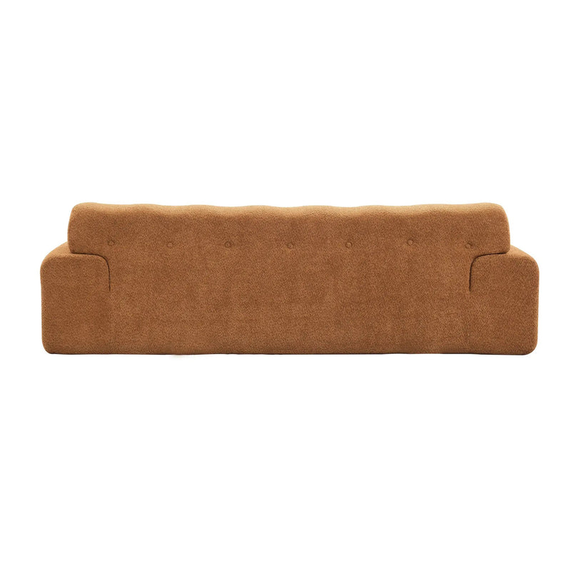 88 in. Cloud 3 Seater Boucle Sofa with Button Tufted Comfy Upholstered Couch, Nomad by HouseOfZazla