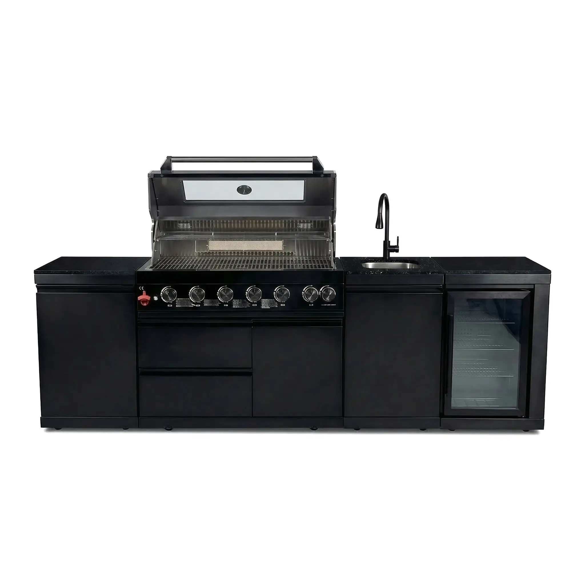6-Burner 85000 BTU Deluxe Stainless Steel Propane Gas Outdoor Kitchen Grill by HouseOfZazla